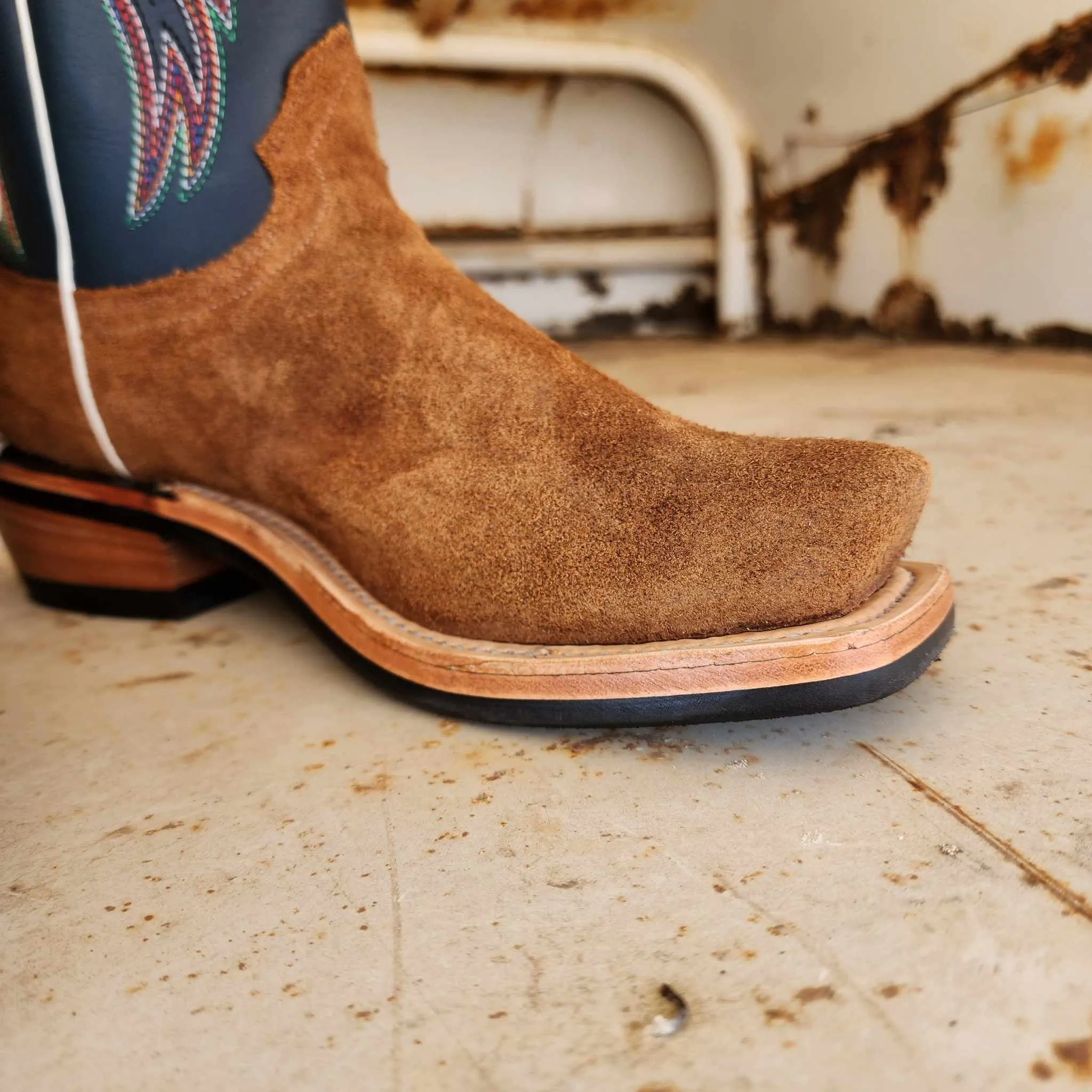 Fenoglio Picosa Creek Exclusive Choc Fuji Roughout w/Navy Firm- The Maverick Boot - FB00101725