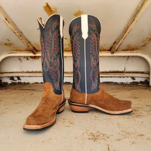 Fenoglio Picosa Creek Exclusive Choc Fuji Roughout w/Navy Firm- The Maverick Boot - FB00101725