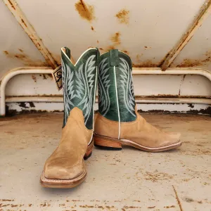 Fenoglio Picosa Creek Exclusive Havana Nubuck w/ Green Mezkite - The Alpine Green Boot - FB00101623