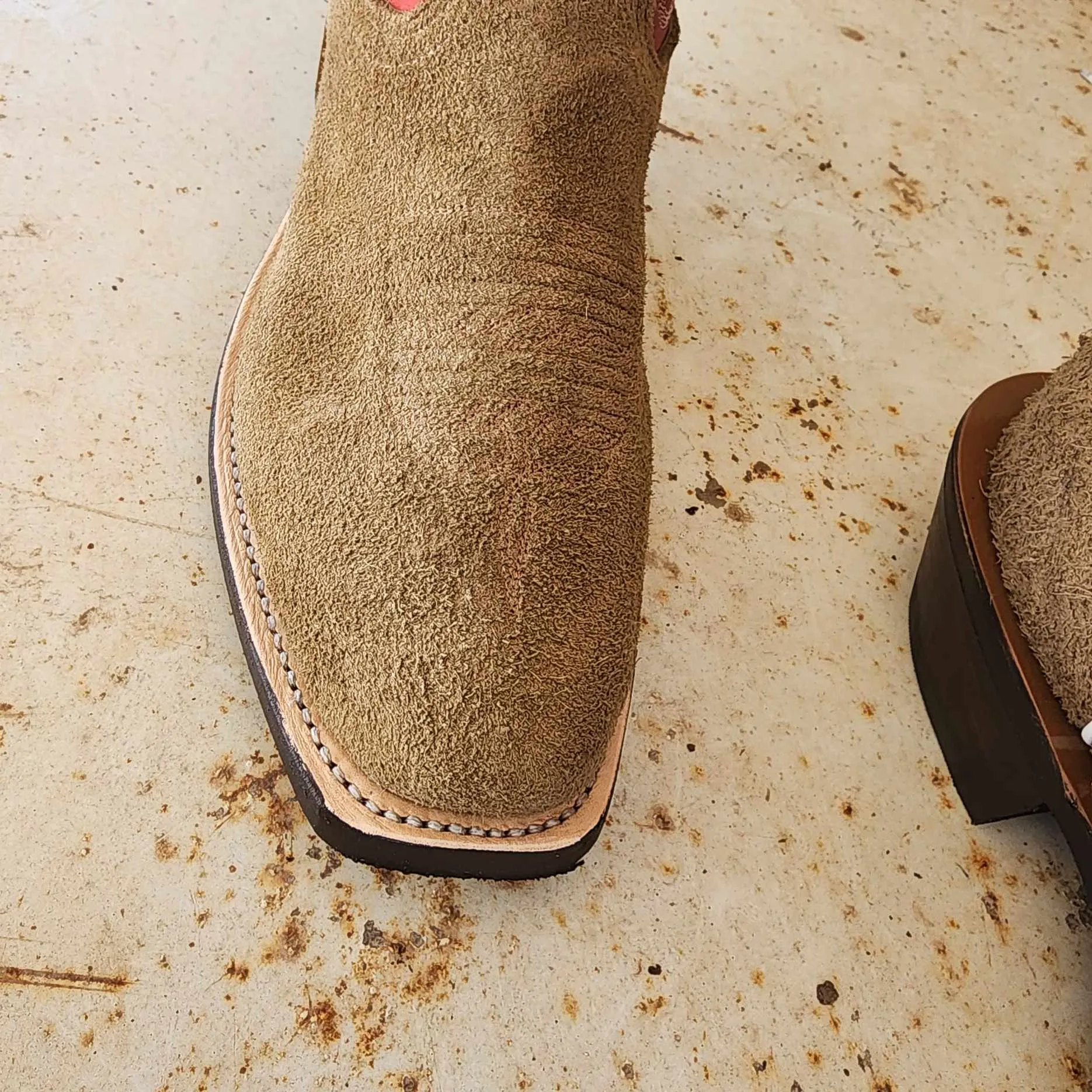 Fenoglio Picosa Creek Exclusive Olive Roughout w/ Red - The Nolan Boot - FB00101479