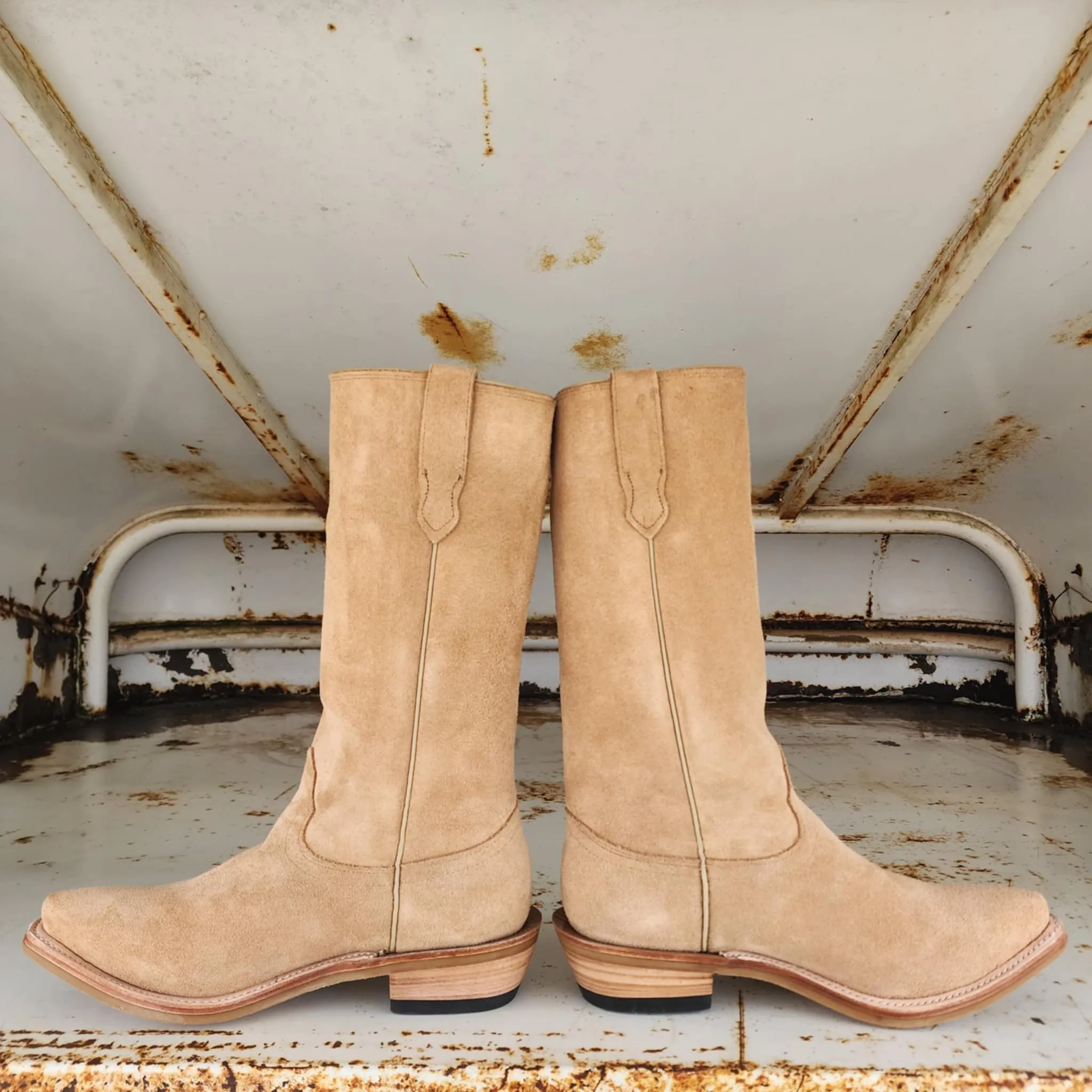 Fenoglio Picosa Creek Outfitters Special Order Boot - Tan Victoria Roughout w/Tan Victoria Roughout