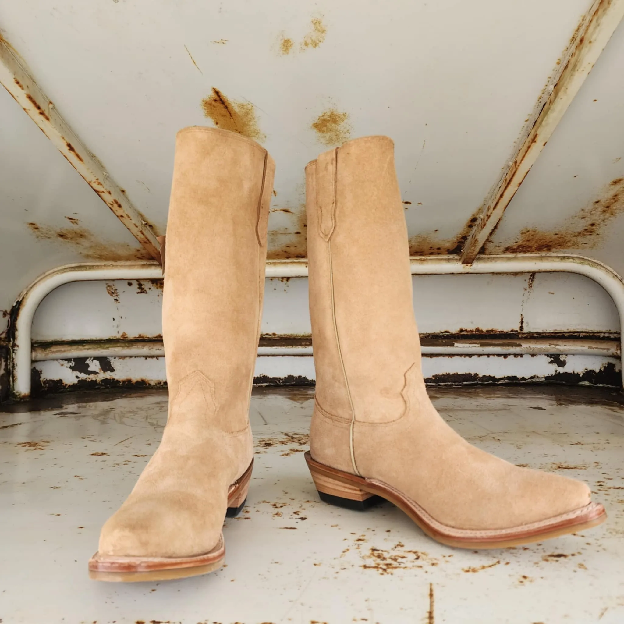 Fenoglio Picosa Creek Outfitters Special Order Boot - Tan Victoria Roughout w/Tan Victoria Roughout