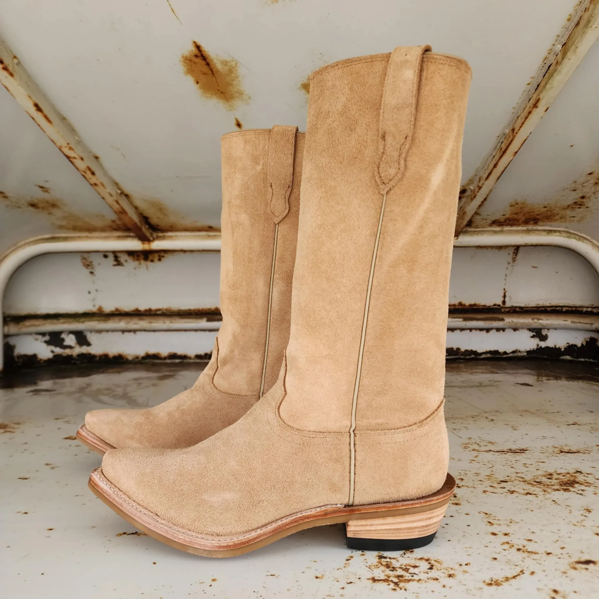 Fenoglio Picosa Creek Outfitters Special Order Boot - Tan Victoria Roughout w/Tan Victoria Roughout