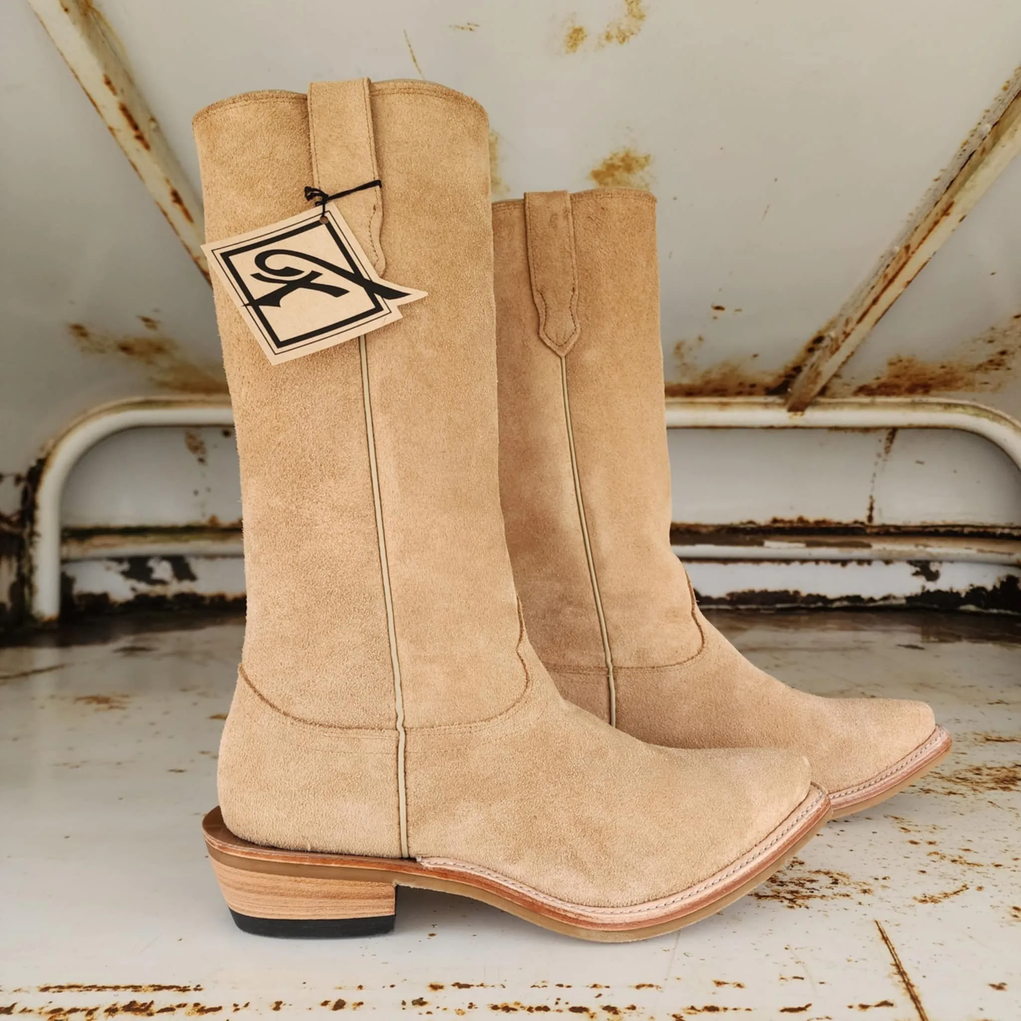 Fenoglio Picosa Creek Outfitters Special Order Boot - Tan Victoria Roughout w/Tan Victoria Roughout