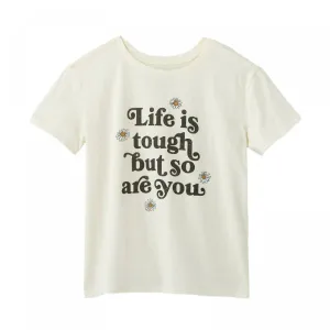 Fifth Sun Women's Life Is Tough Short Sleeve Graphic T-Shirt