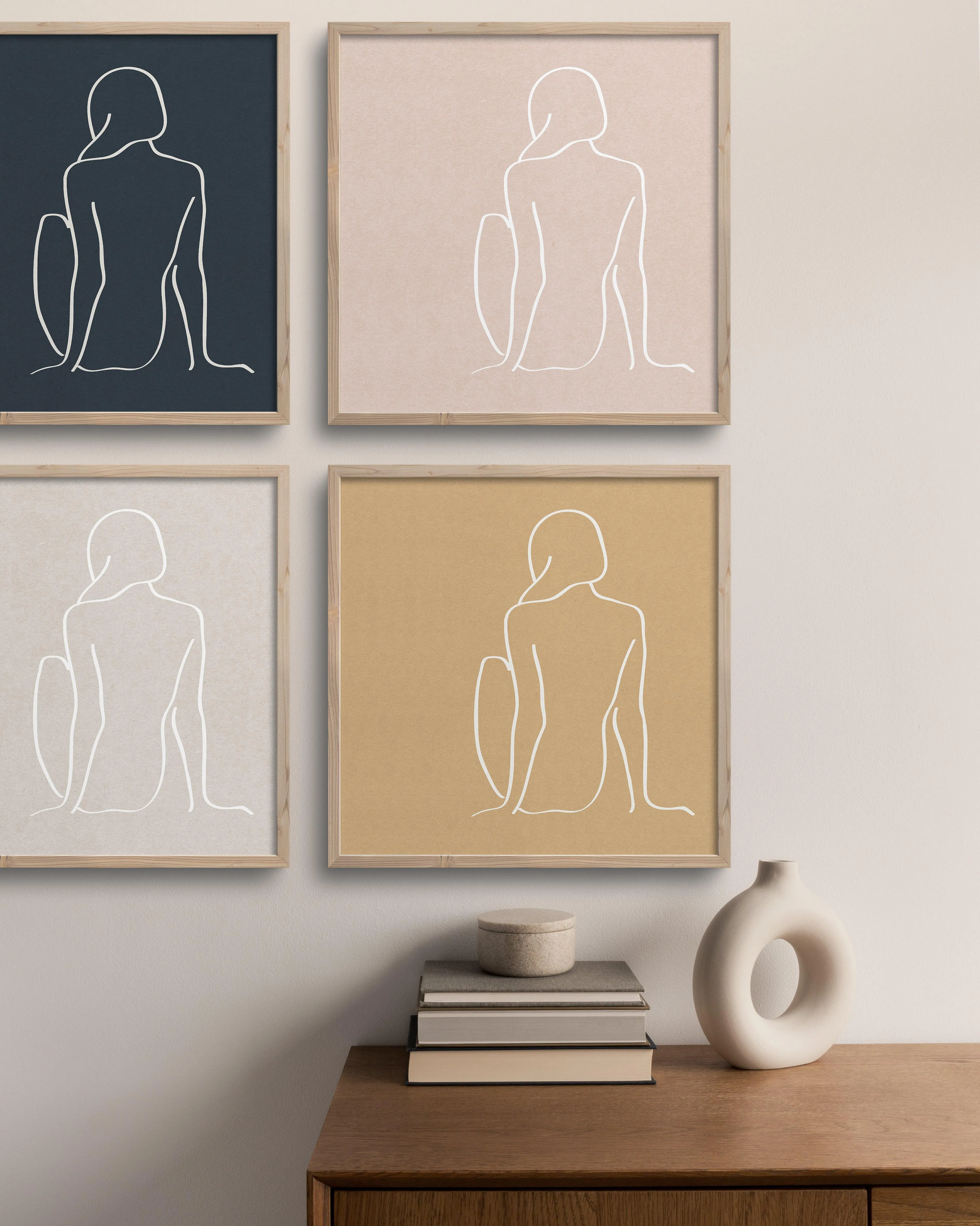 figure 1 art print in camel
