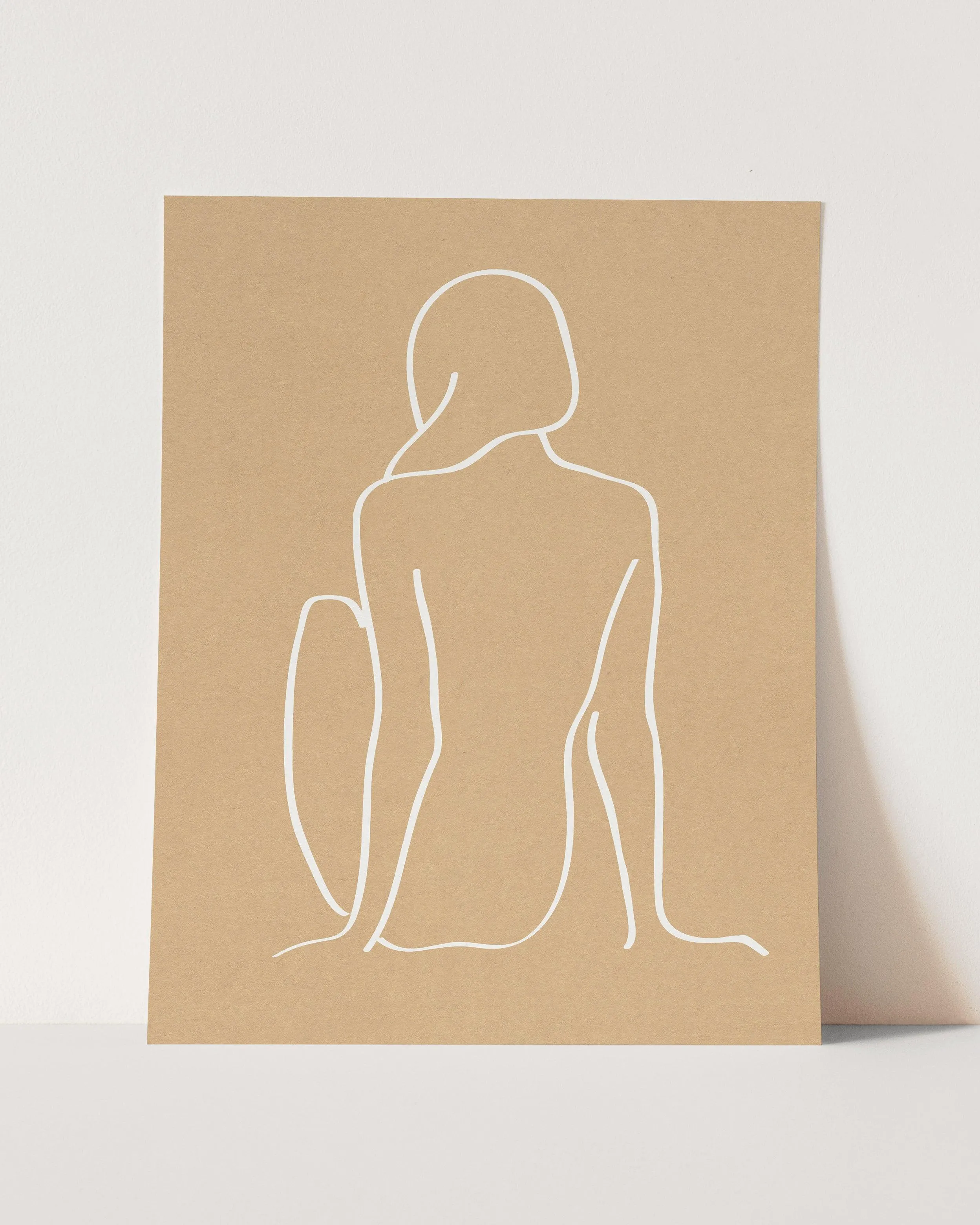figure 1 art print in camel