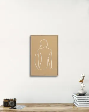 figure 1 art print in camel