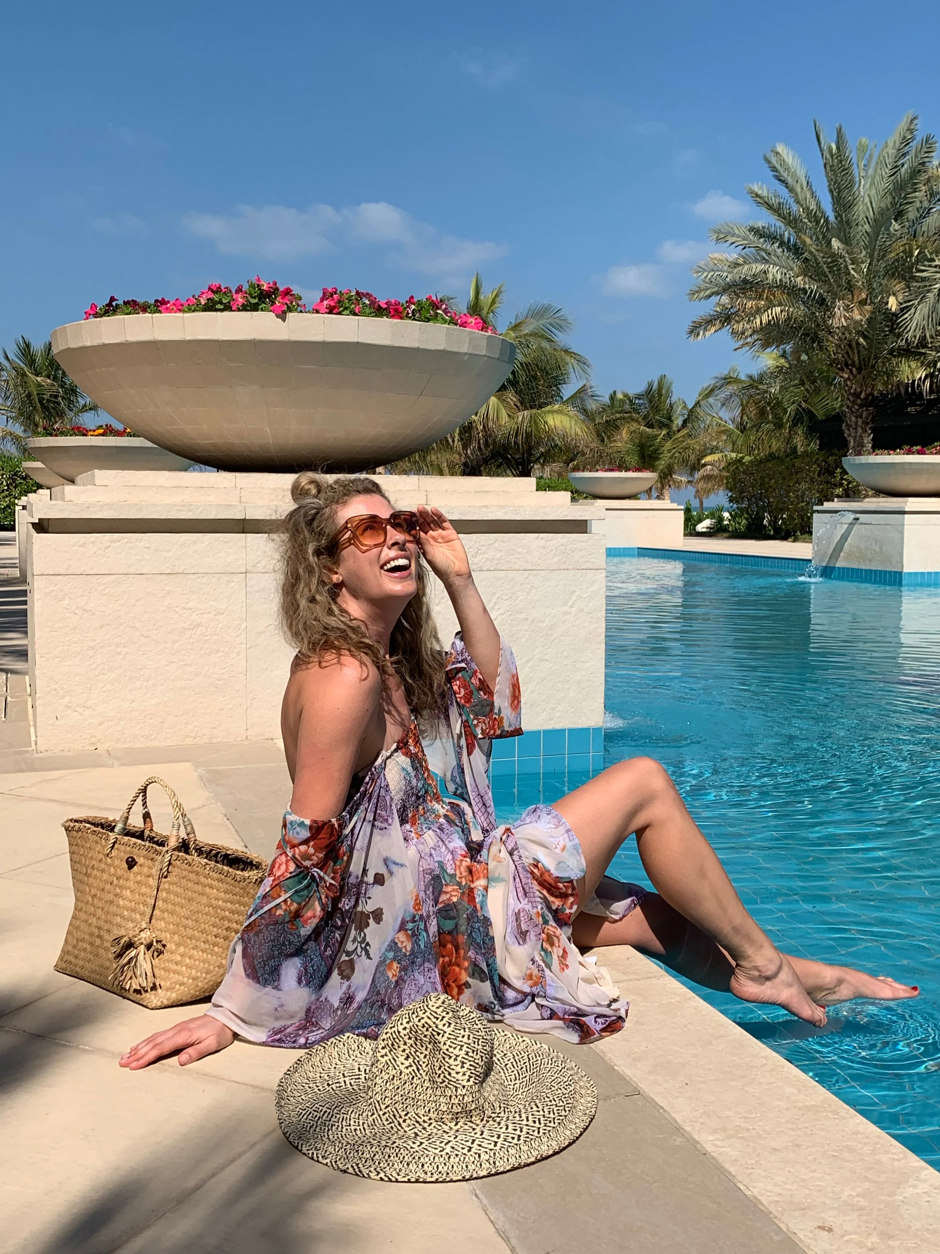 Floaty floral print dress