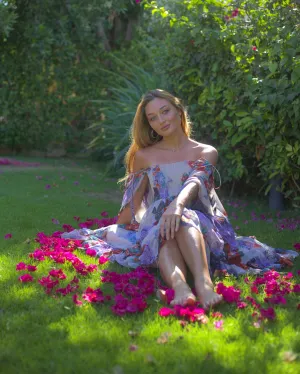 Floaty floral print dress