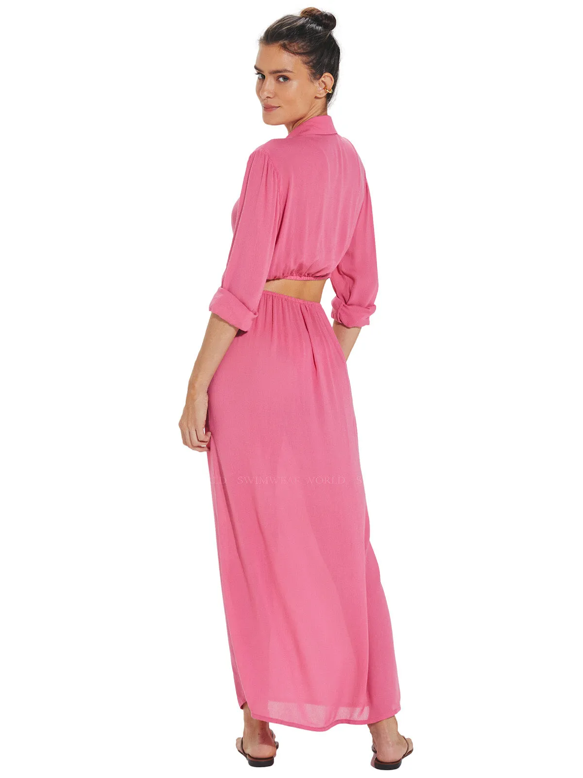 Flora Detail Long Cover Up ::RET