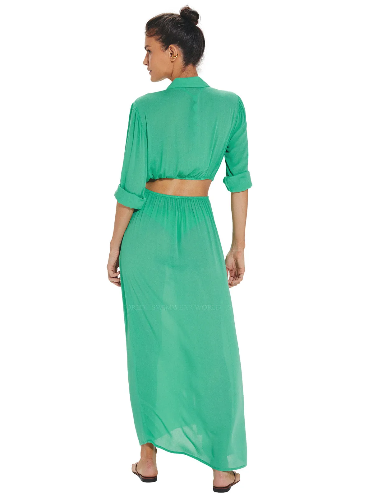 Flora Detail Long Cover Up ::RET