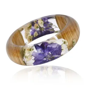Floral Wood Bangle