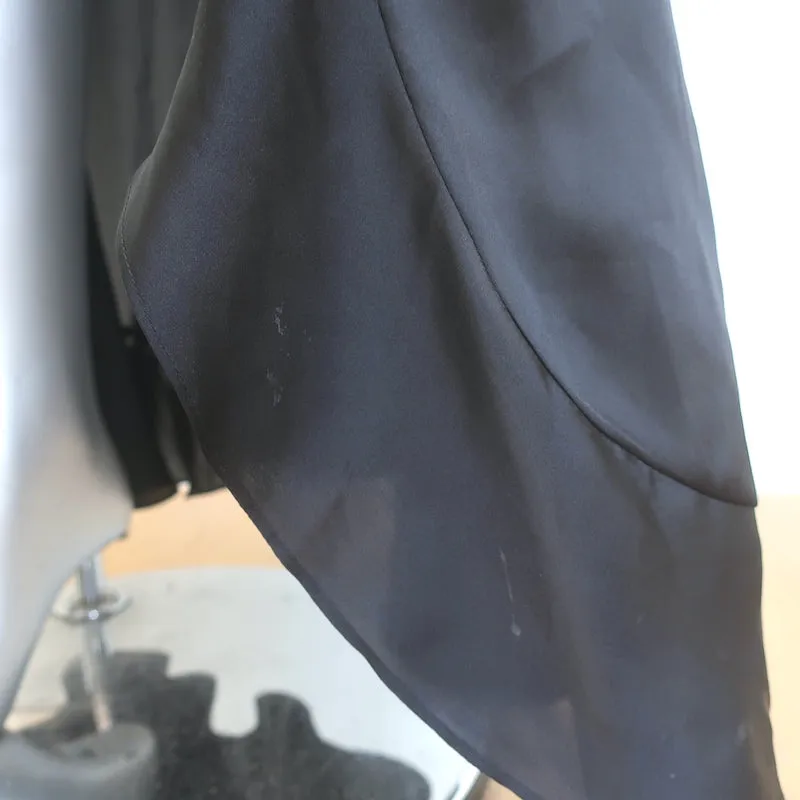 For Love & Lemons Lady Luck Faux Pearl-Embellished Dress Black Silk Size Medium