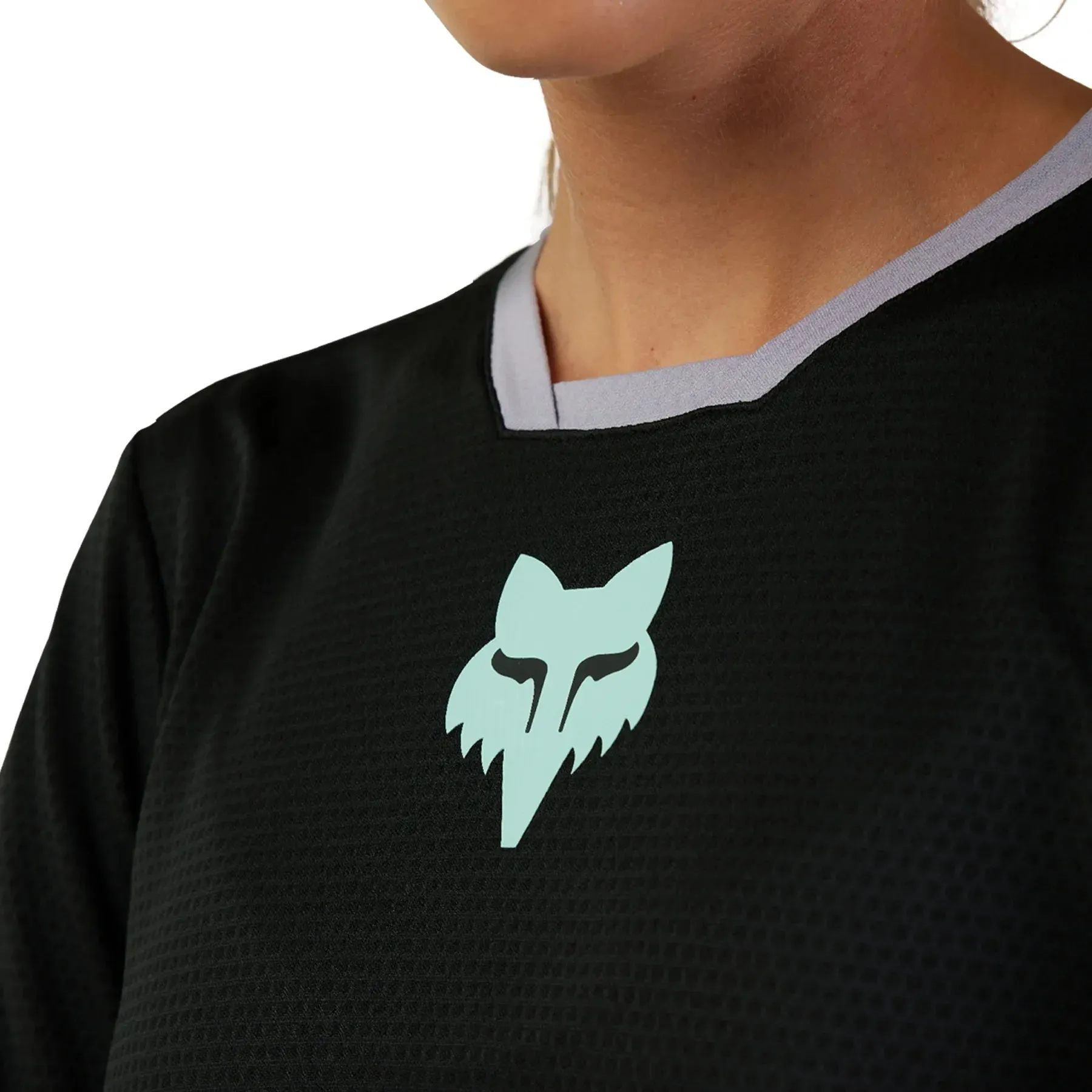 Fox WOMENS DEFEND RACE LS JERSEY - Black
