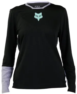Fox WOMENS DEFEND RACE LS JERSEY - Black