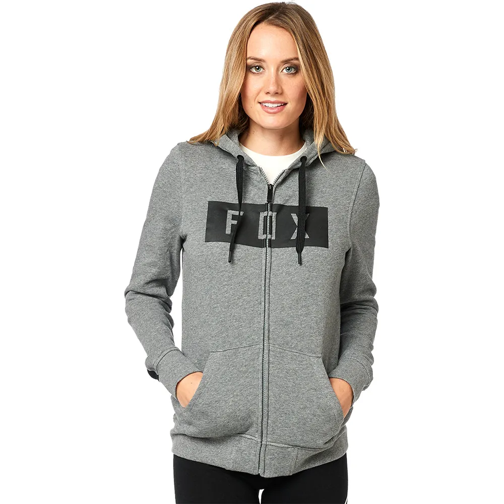 FOX WOMENS SOLO ZIP FLEECE HOODY [HEATHER GRAPHITE]