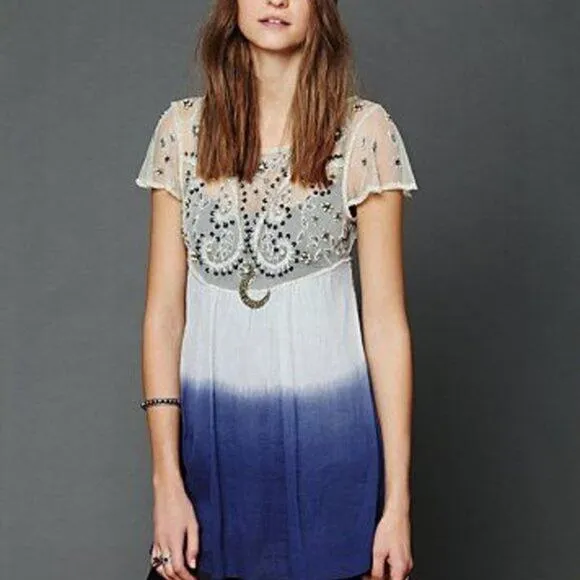Free People Women's Embellished Palms Tunic - Size M