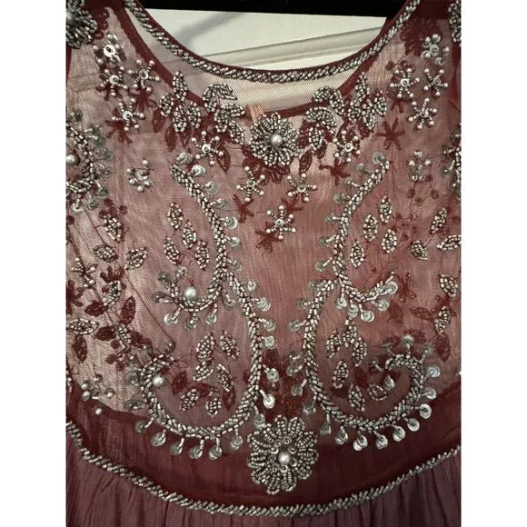 Free People Women's Embellished Palms Tunic - Size M