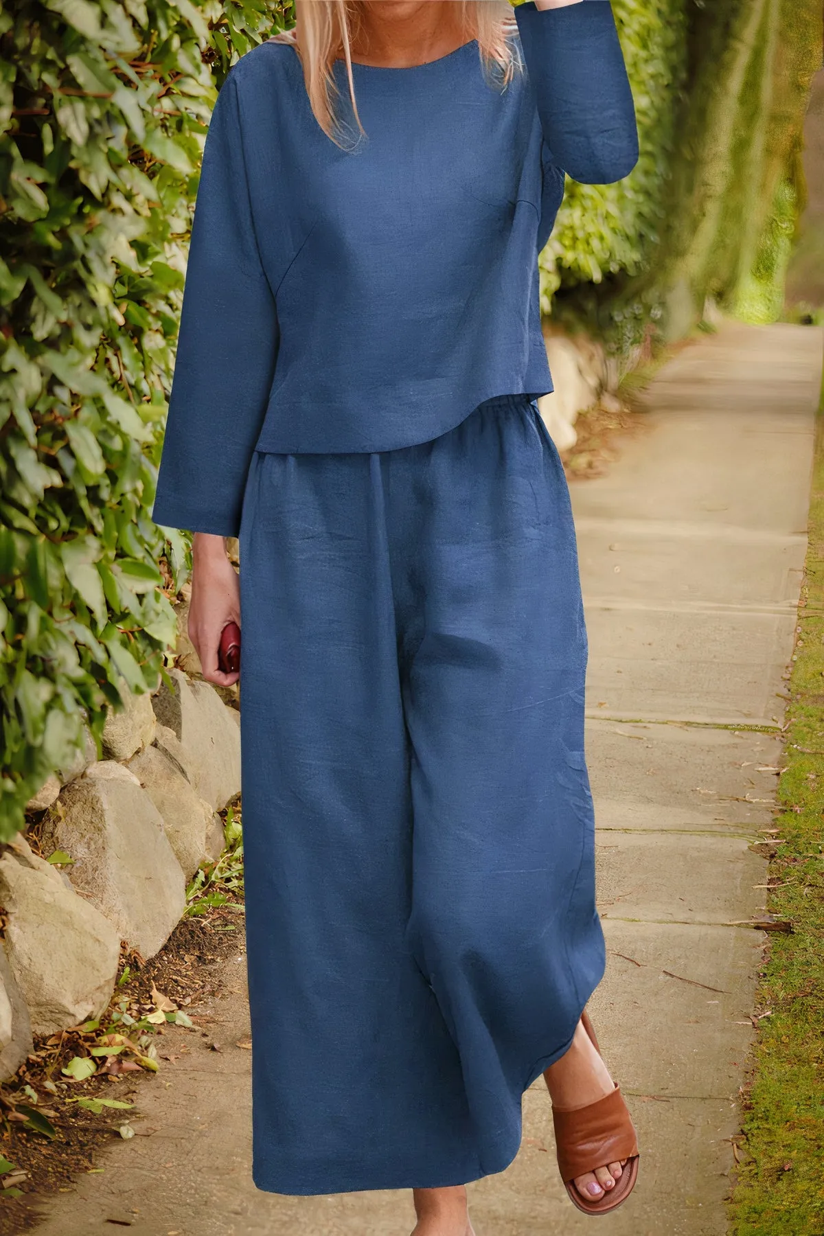 Gabriela® | Airy Blouse & Trousers Linen Set