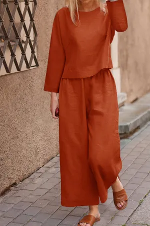 Gabriela® | Airy Blouse & Trousers Linen Set