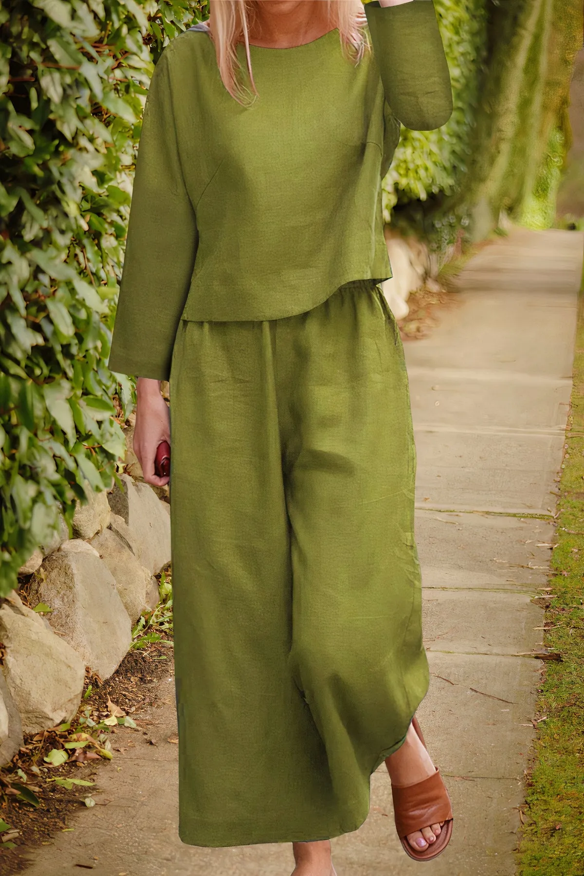 Gabriela® | Airy Blouse & Trousers Linen Set