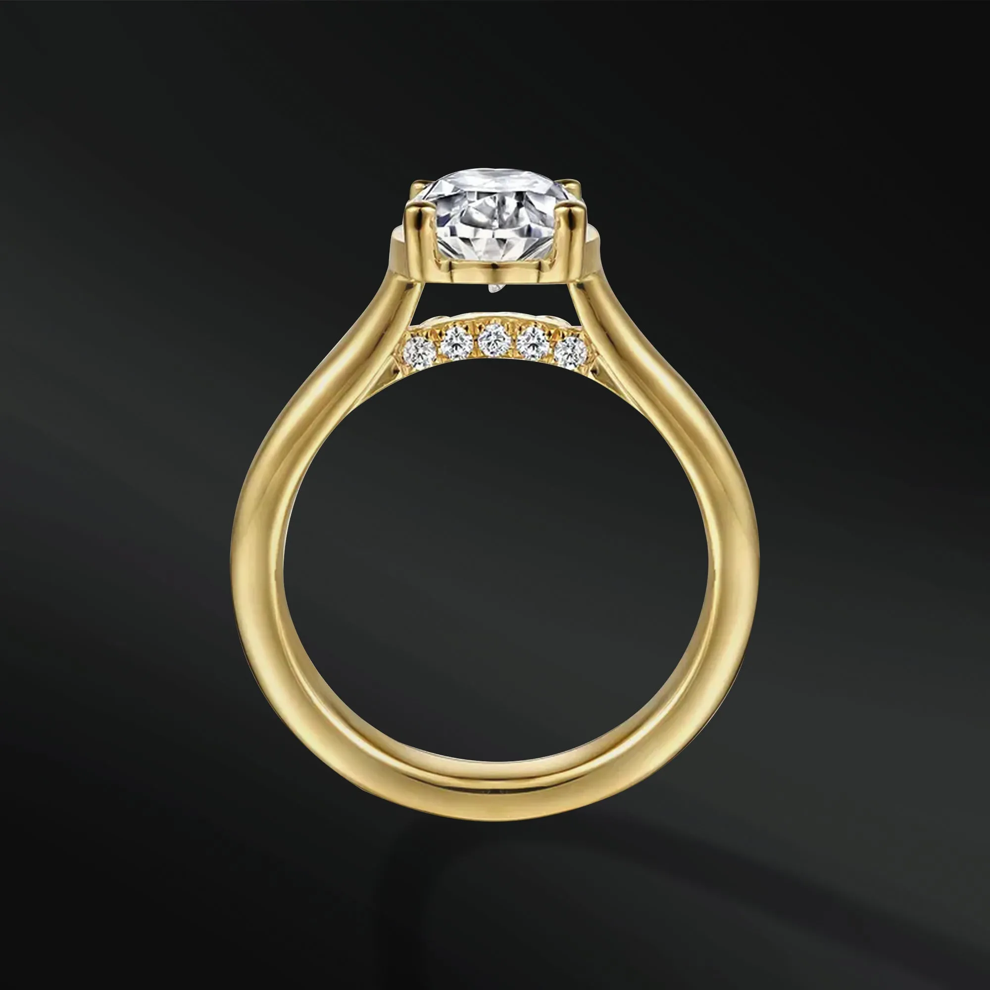 Galactic Love - Women's Meteorite Engagement Ring | 2 CT Certified Moissanite