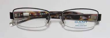 GANT Women's Semi-Rimless Swan St Eyeglass Frames 51-17-135 -Satin Black NEW