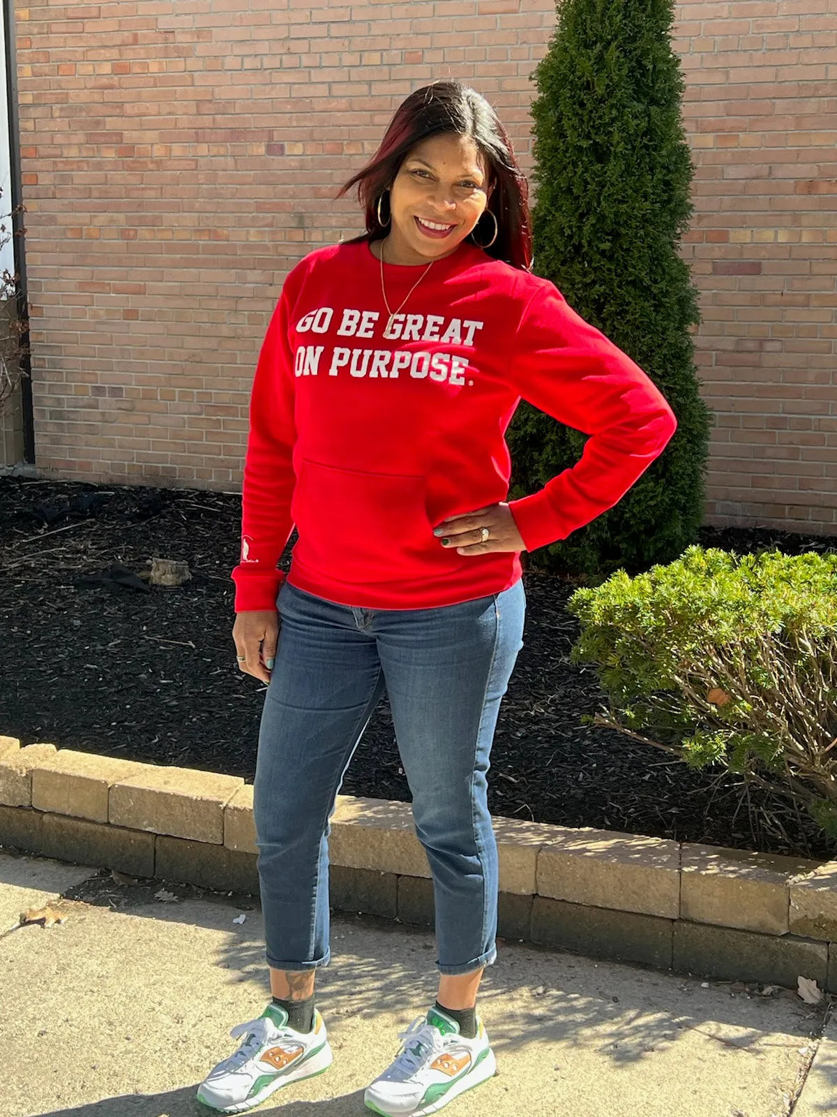 GBGOP Crewneck with pockets in front in Red