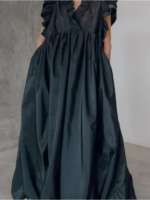 Gema® | Elegant Maxi Dress With Ruffle Sleeves