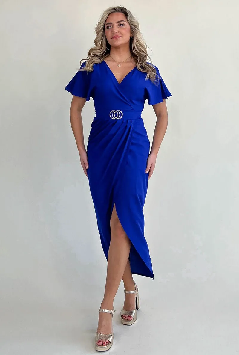 GIRL IN MIND AURORA BUCKLE DETAIL MAXI DRESS