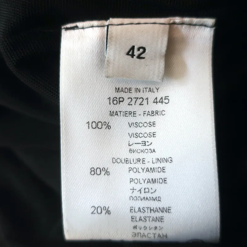 Givenchy Chain-Embellished Dress Black Draped Jersey Size 42