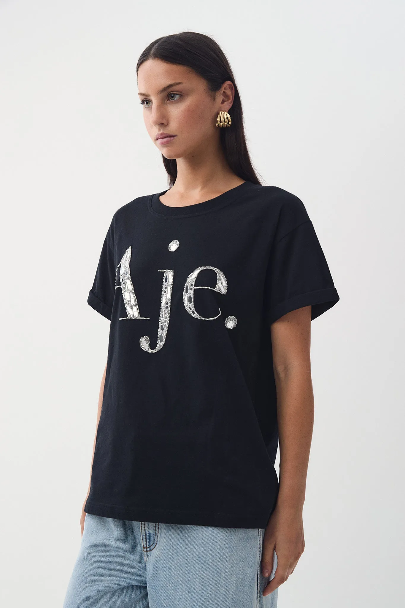Glider Embellished Logo Tee