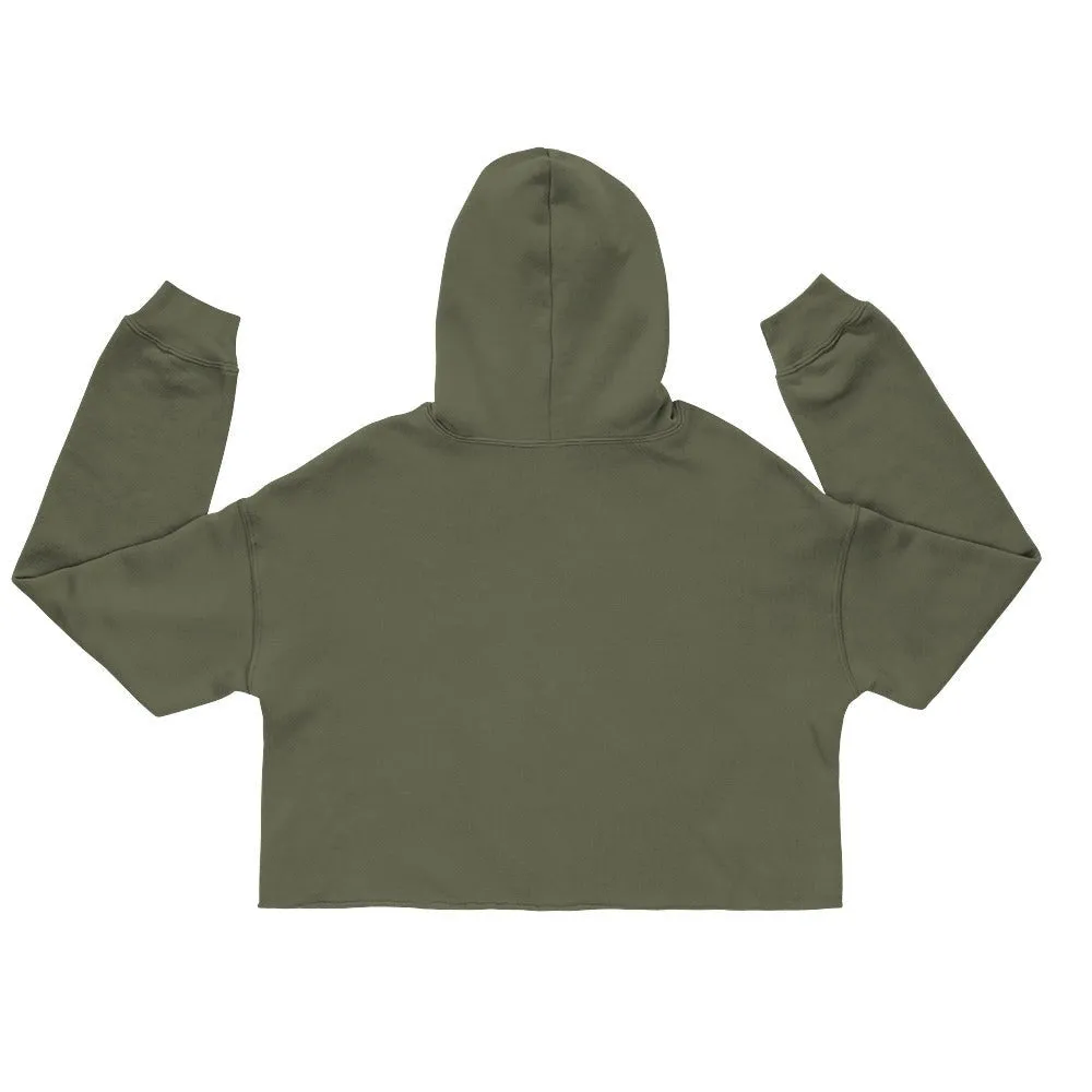 GOLDEN CALLIGRAPHY Women's Crop Hoodie