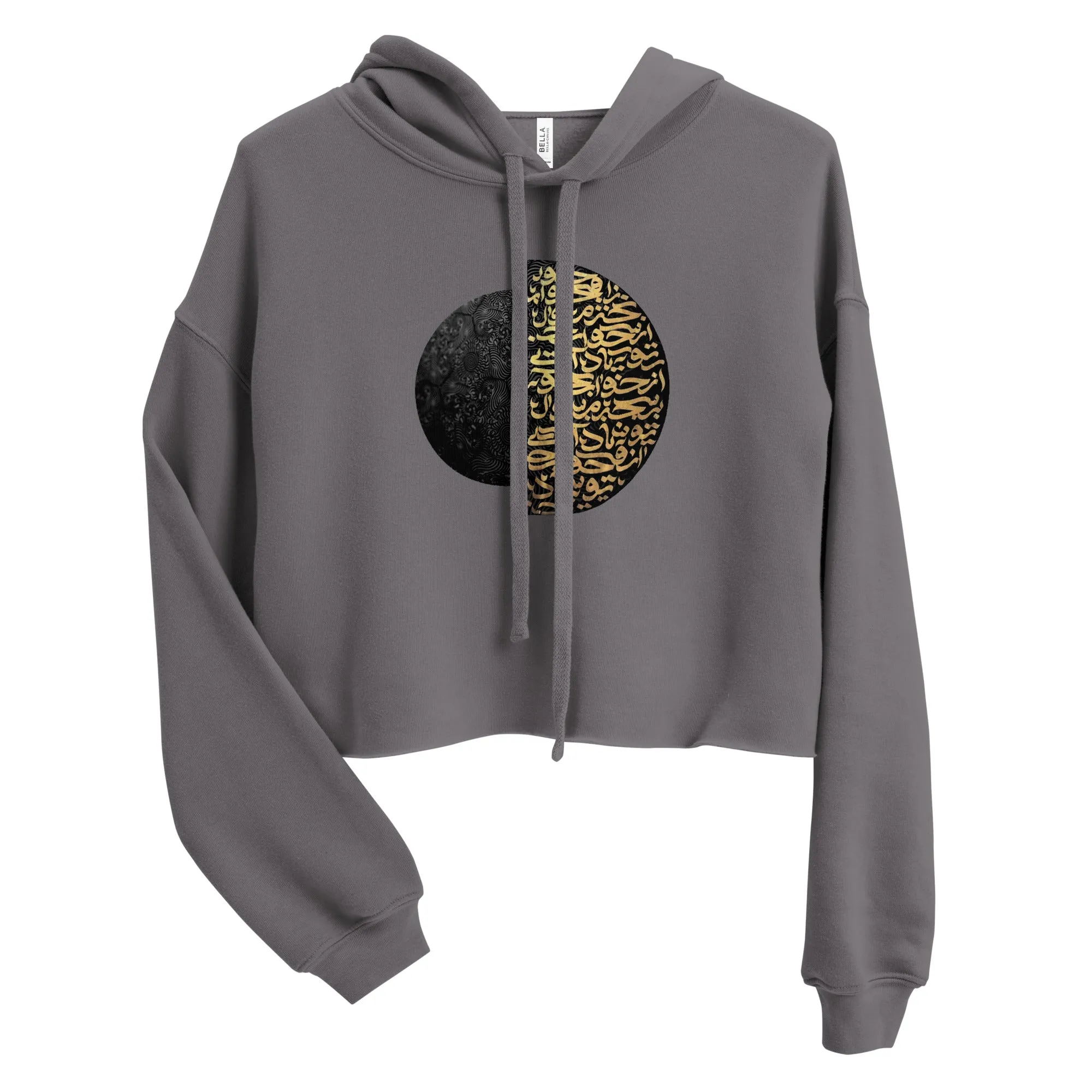 GOLDEN CALLIGRAPHY Women's Crop Hoodie