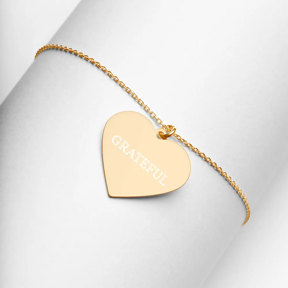 Grateful Sequel | Engraved Heart Necklace