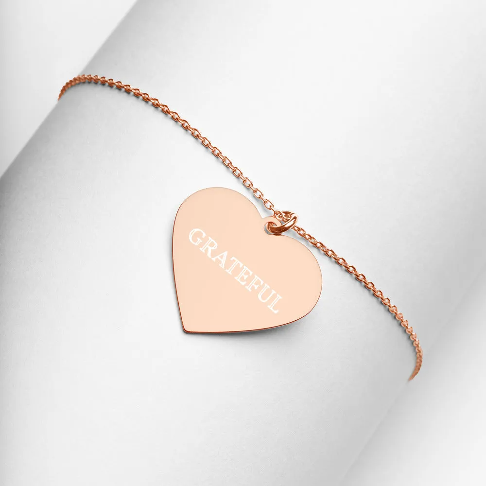 Grateful Sequel | Engraved Heart Necklace
