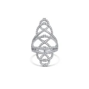 Gregg Ruth 18kt White Gold 1.55ctw Diamond Lace Ring