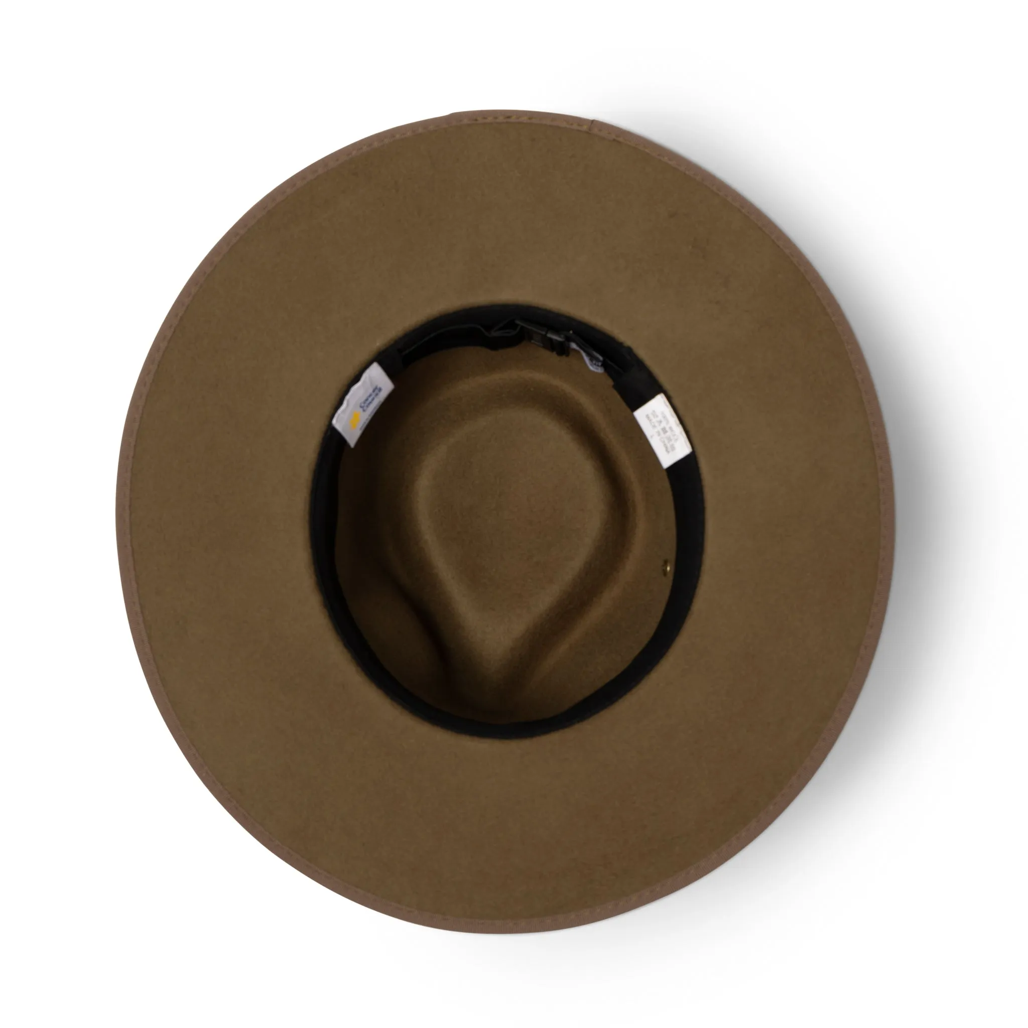 Hallie Felt Fedora Hat - Khaki