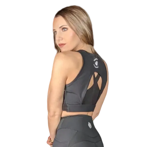 Heart And Soul Crop Tank - Black