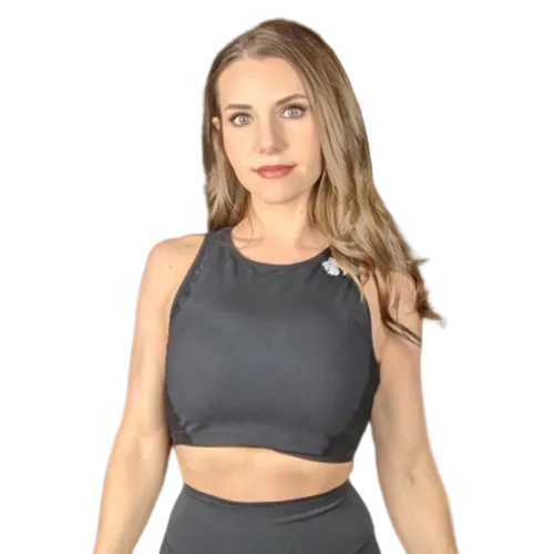 Heart And Soul Crop Tank - Black