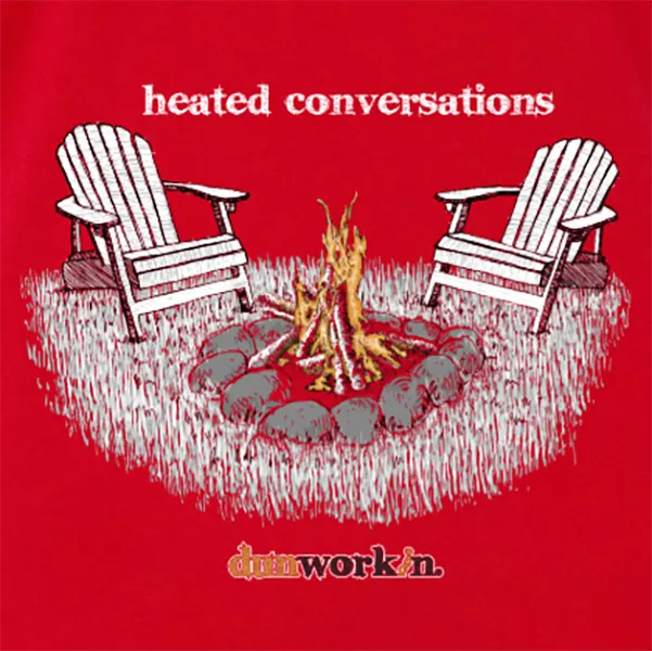 Heated Conversations Bonfire Womens V neck