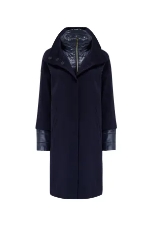 Herno Women’s Wool & Nylon Coat Blue
