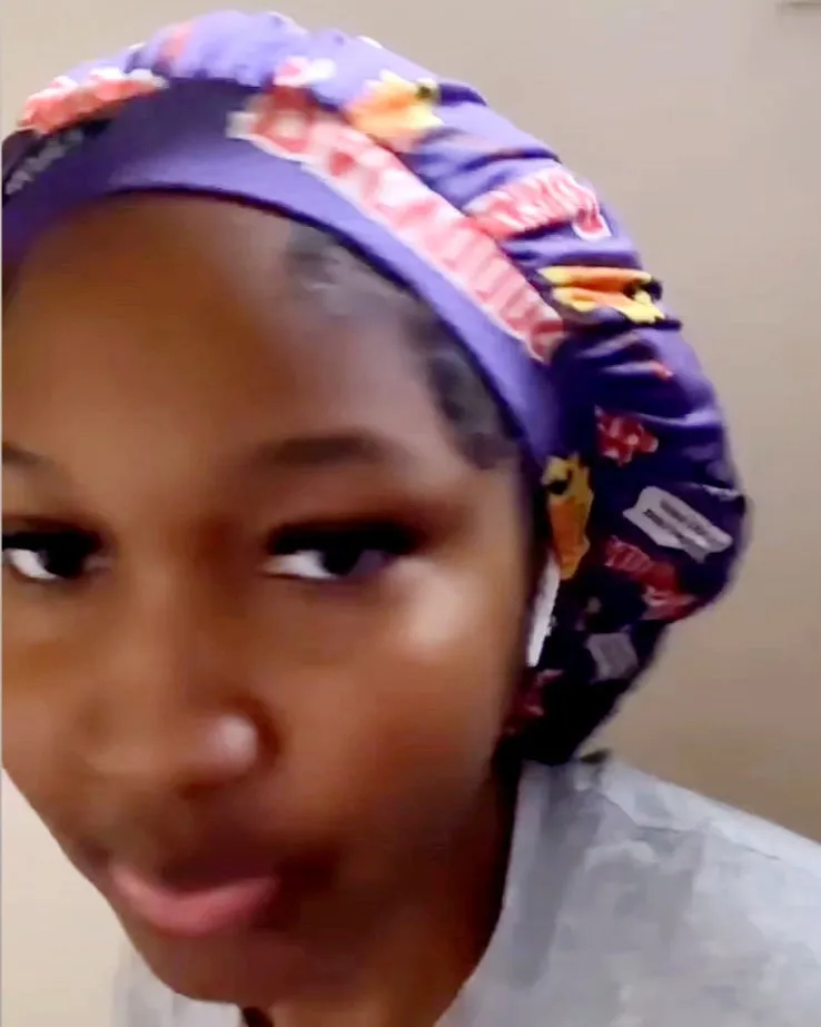 HONEY BERRY PURPLE Tight Fitted Single Layer Hair Bonnet