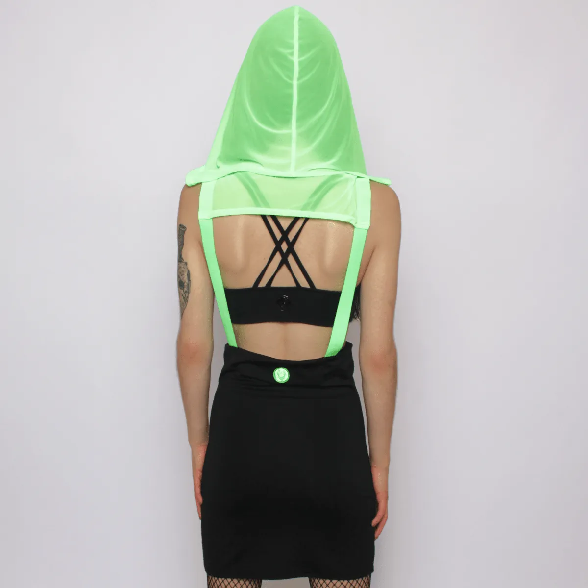 HOODED BRACE DRESS