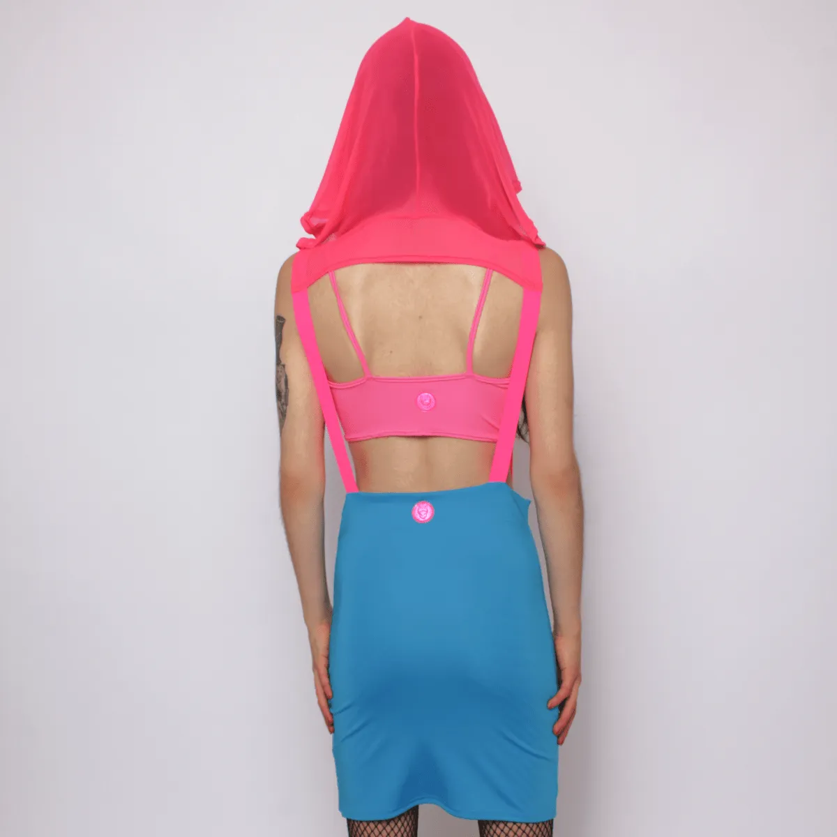 HOODED BRACE DRESS