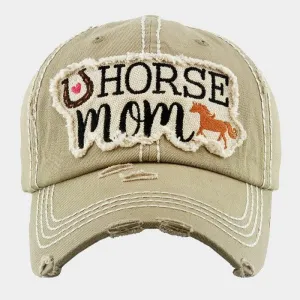 Horse Mom Khaki Vintage Baseball Cap