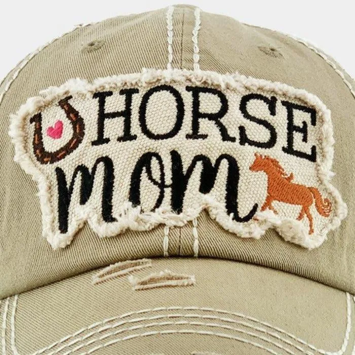 Horse Mom Khaki Vintage Baseball Cap