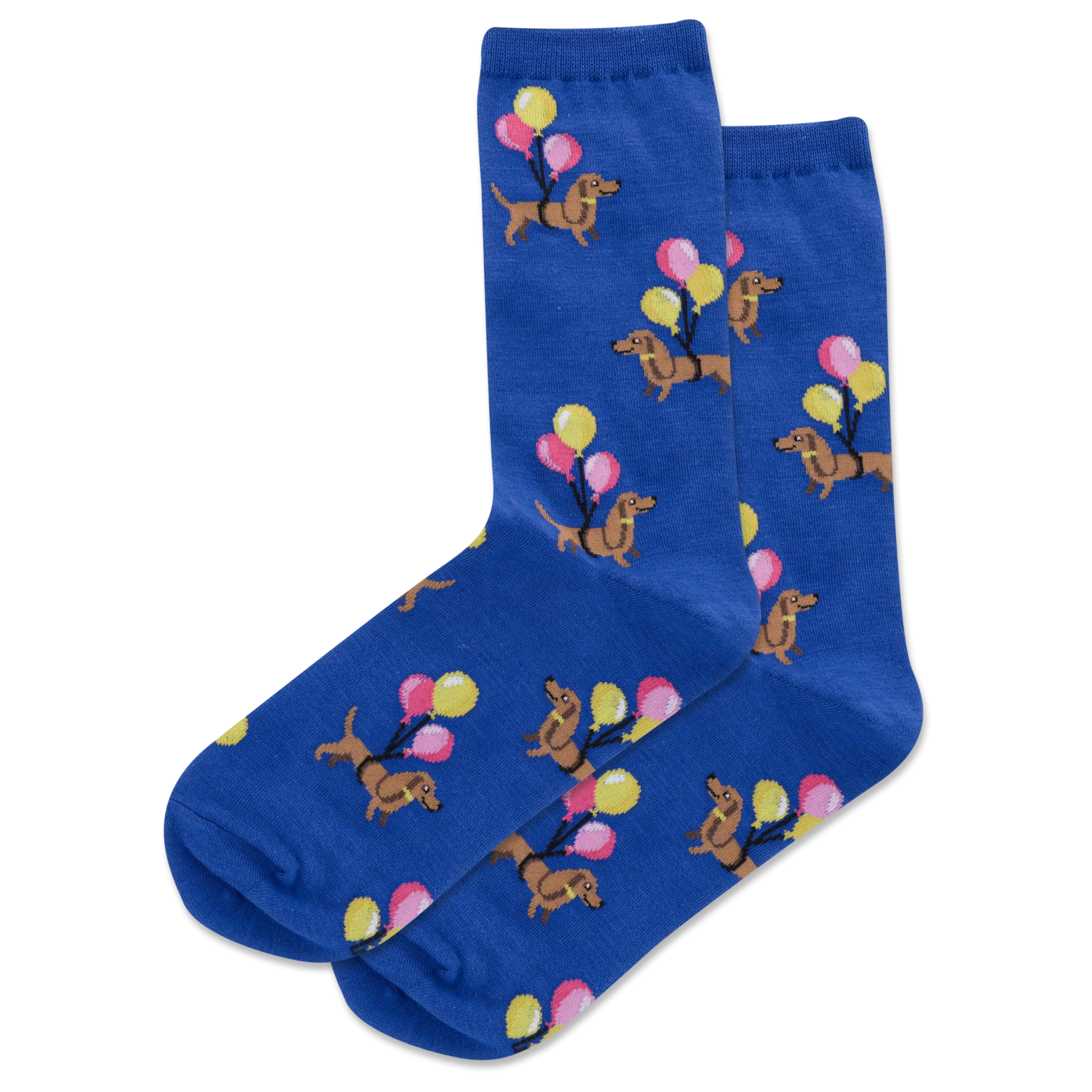 HOTSOX Women's Balloon Dachshund Crew Socks