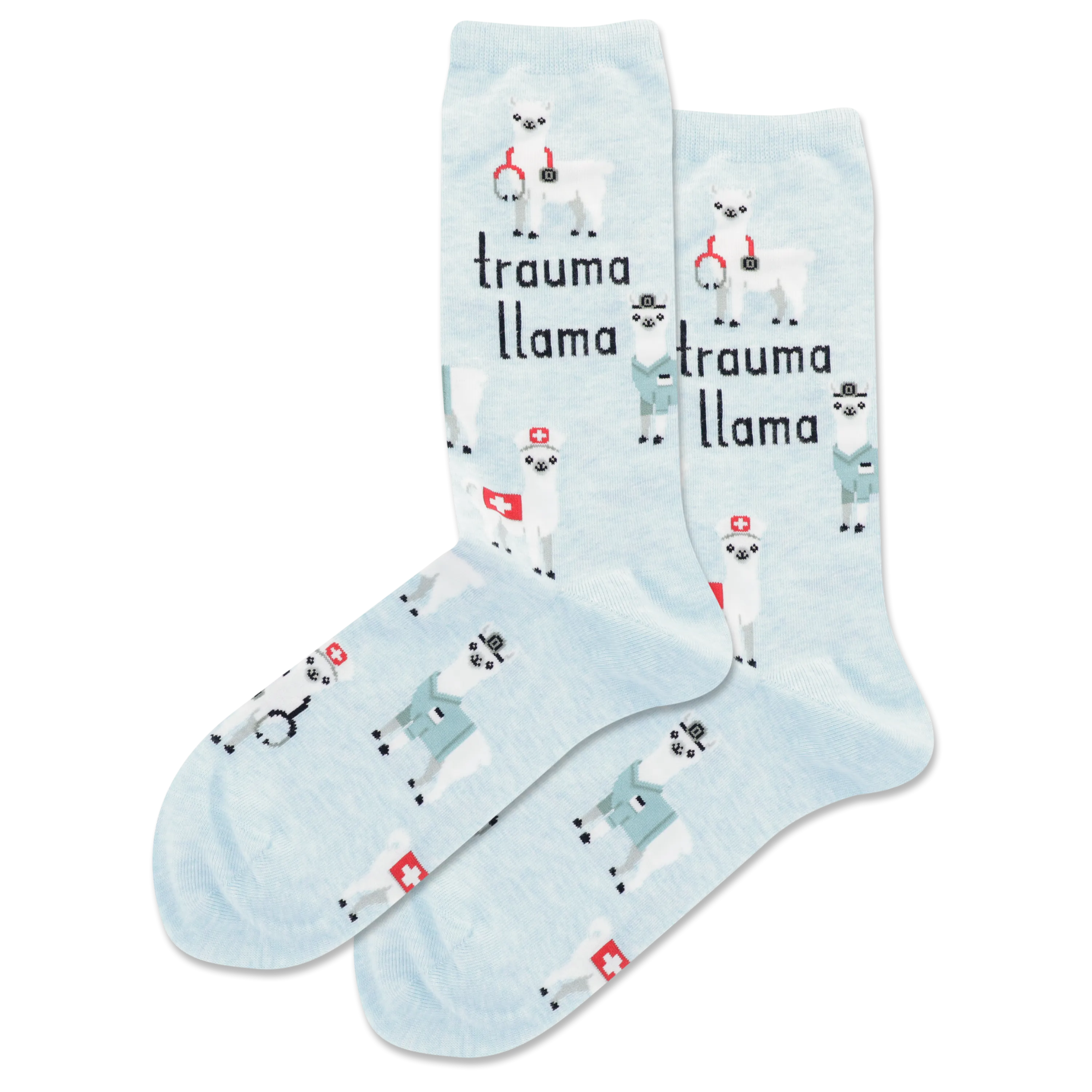 HOTSOX Women's Trauma Llama Crew Socks